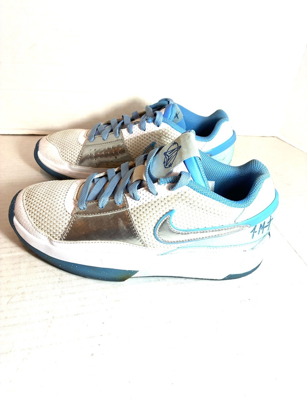 Nike Ja 1 SE All Star Sneakers Kids Size 6Y GS Blue White Basketball FJ1266-40